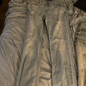 Slim jeans and skinny